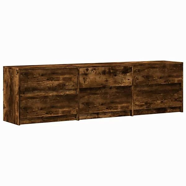 vidaXL TV-Schrank TV-Schrank mit LED-Beleuchtung Räuchereiche 180x34x50 cm günstig online kaufen