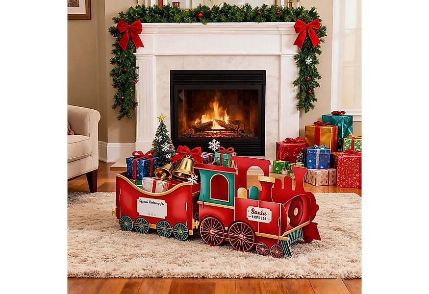 REDOM Weihnachtsfigur Weihnachtszug Deko Festliche Geschenkbox Christbaumsc günstig online kaufen