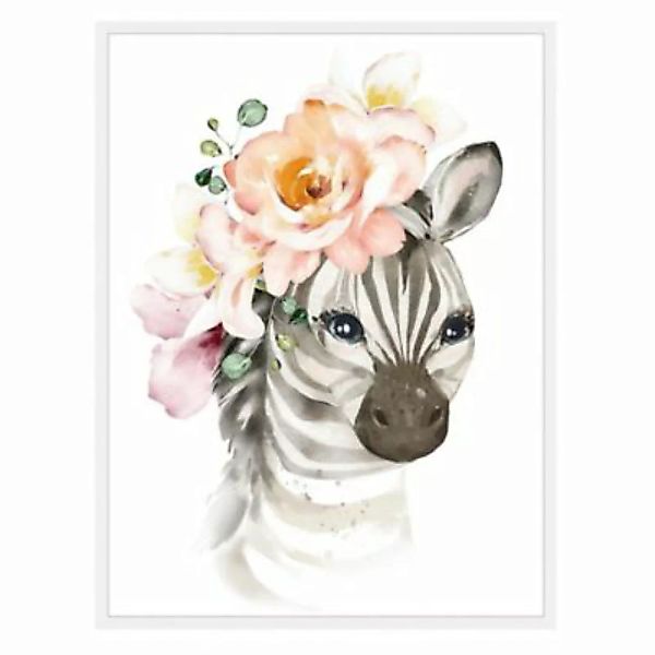Milan Moon Wandbild Zebra weiß Gr. 50 x 60 günstig online kaufen