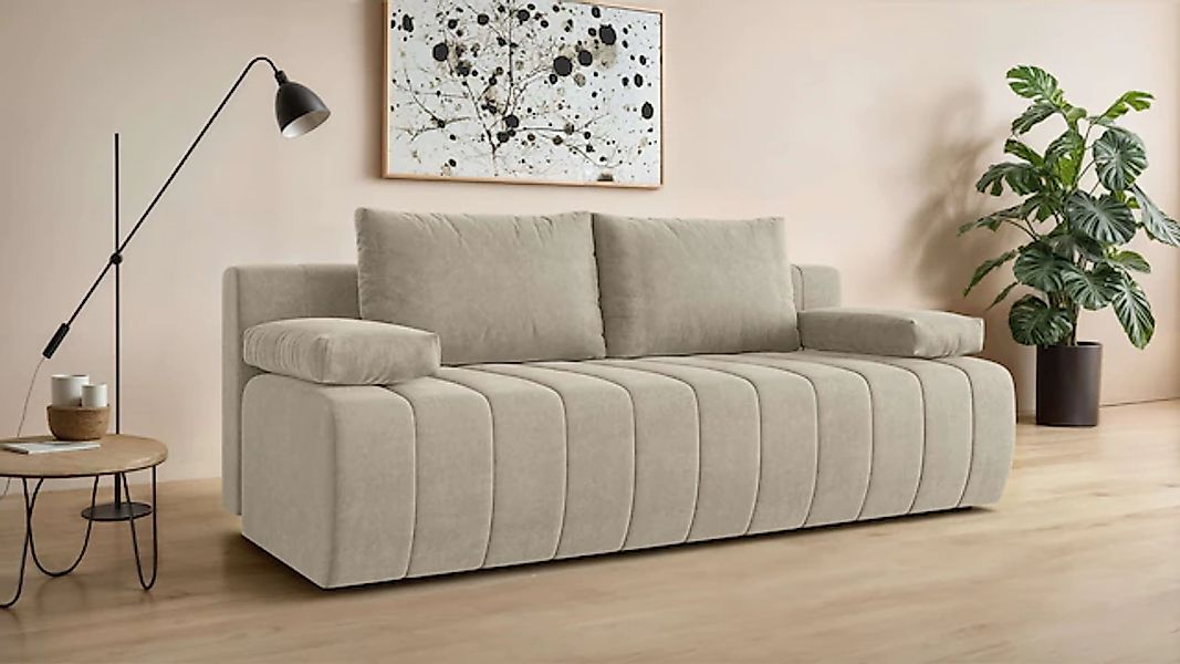 Home affaire 3-Sitzer »LOVENDY Schlafsofa mit Bettkasten, Breite 195cm, Lie günstig online kaufen