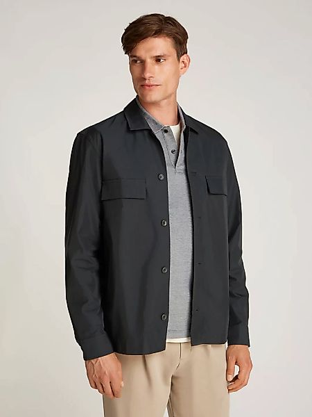 Calvin Klein Langarmhemd "COTTON BLEND OVERSHIRT", mit Logoprint günstig online kaufen