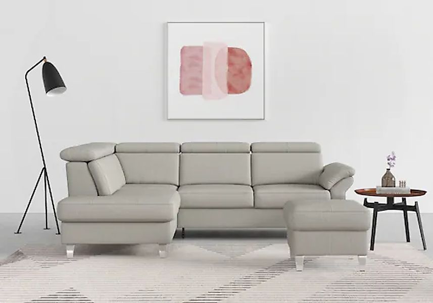 sit&more Ecksofa »Arngast L-Form« inklusive Kopfteilverstellung und Federke günstig online kaufen