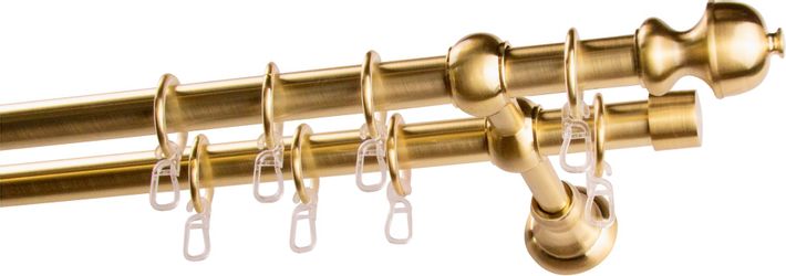 GARESA Gardinenstange "ANDREA" Ø 20 mm 2 läufig-läufig Wunschmaßlänge Vorha günstig online kaufen