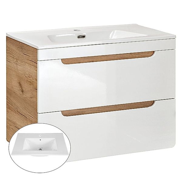 Lomadox Badmöbel-Set LUTON-56, (Spar-Set, 4-St), weiß günstig online kaufen