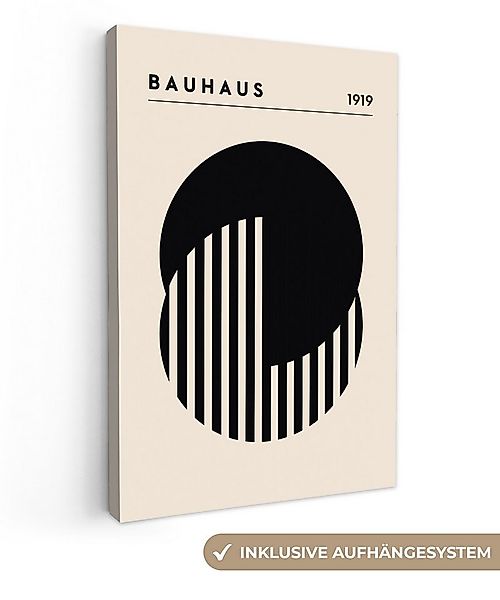 OneMillionCanvasses® Leinwandbild Bauhaus - Retro - Schwarz - Weiß - Abstra günstig online kaufen