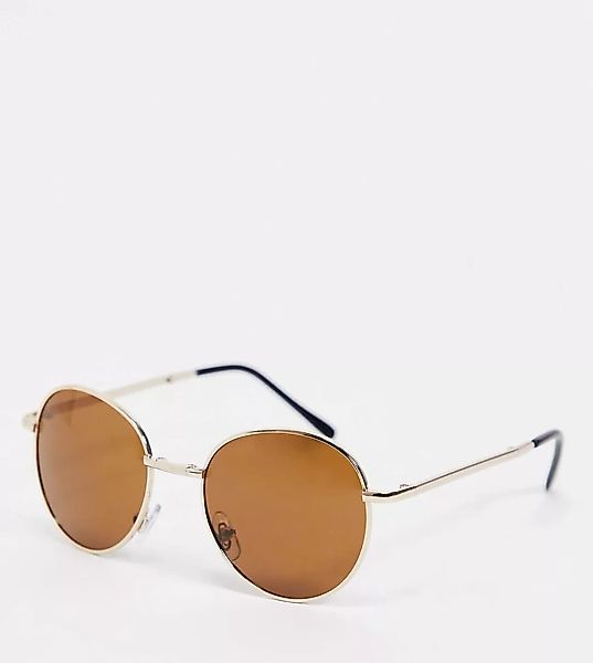South Beach – Faltbare Sonnenbrille in Goldoptik mit braunen Gläsern günstig online kaufen