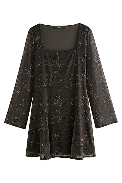 Next Minikleid Langärmeliges Minikleid aus Mesh günstig online kaufen