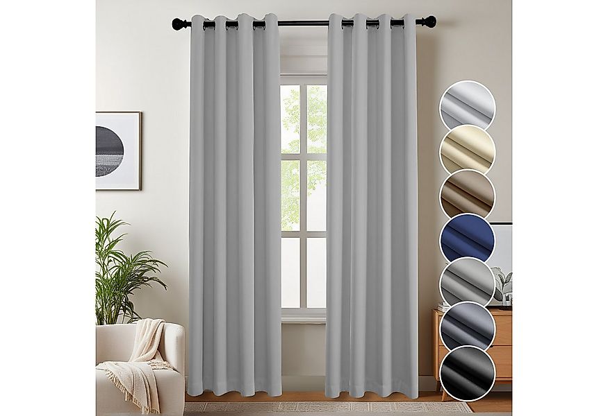 Simloveve Vorhang Gardinen Wärmeisolierende Schlafzimmer Blackout Curtain L günstig online kaufen
