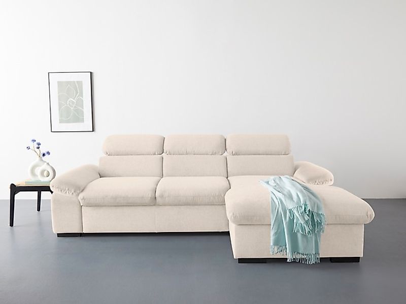 COTTA Ecksofa »Lola L-Form mit Kopfteilfunktion & Hocker«, (Set, mit Hocker günstig online kaufen