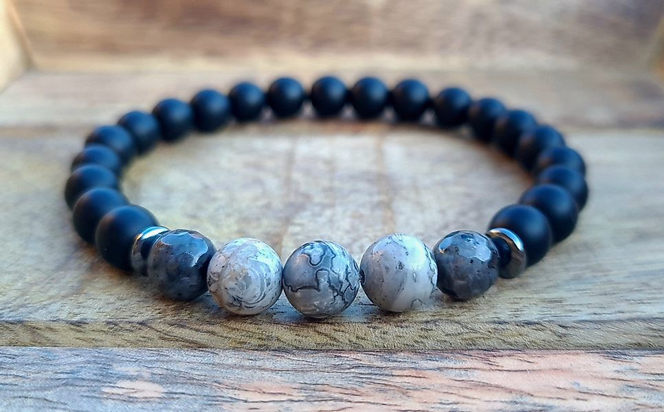 NAHLE Armband Naturstein Perlenarmband Jaspis, mit günstig online kaufen