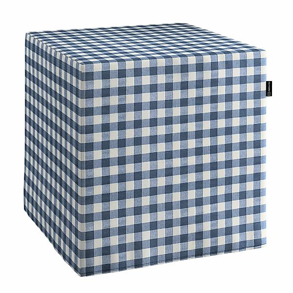 Bezug für Sitzwürfel, marinenblau-ecru , Bezug für Sitzwürfel 40 x 40 x 40 günstig online kaufen