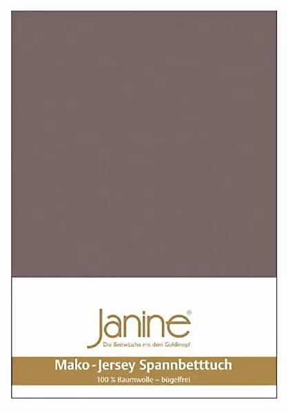 Janine Janine Spannbetttuch Mako-Feinjersey 5007 cappuccino (47) Größe:  15 günstig online kaufen