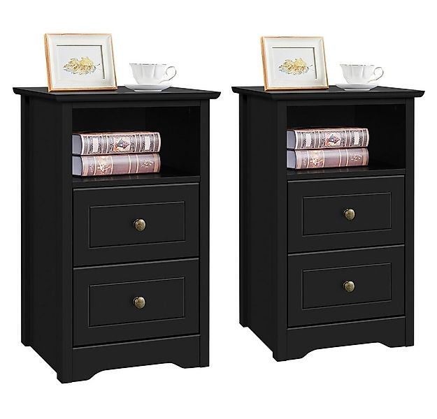 Yaheetech Nachttisch Nachtkonsole (2-St), Nachtschrank Beistelltisch mit 2 günstig online kaufen