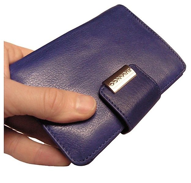 BRANCO Geldbörse Große Damen-Geldbörse / Portemonnaie, Leder, Azur-Blau, Br günstig online kaufen