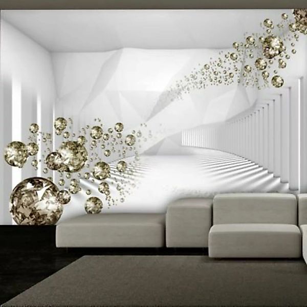 artgeist Fototapete Diamond Corridor (Grey) mehrfarbig Gr. 350 x 245 günstig online kaufen