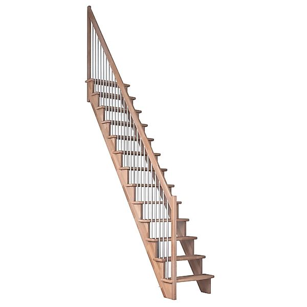 Dolle Raumspartreppe Lyon Buche Metallgeländer 65 cm gerade FSC® günstig online kaufen