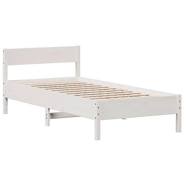 vidaXL Bett Massivholzbett ohne Matratze Weiß günstig online kaufen