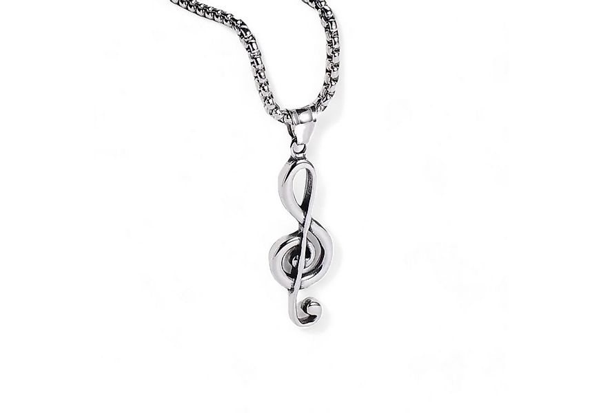 Eyecatcher Edelstahlkette Halskette mit Notenschlüssel Anhänger Musiknote M günstig online kaufen