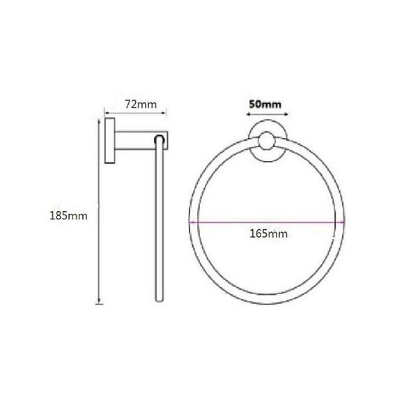 Aloni Handtuchhalter CR2113-BG, Aloni Handtuchring Ø günstig online kaufen
