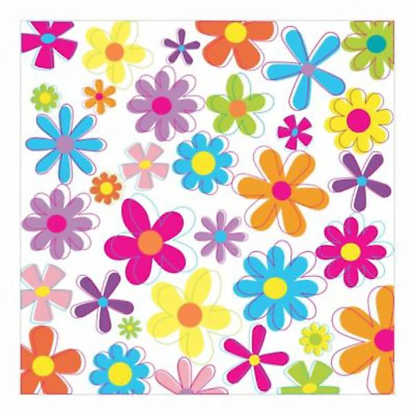 Bilderwelten Kindertapete Retro Blumen bunt Gr. 240 x 240 günstig online kaufen