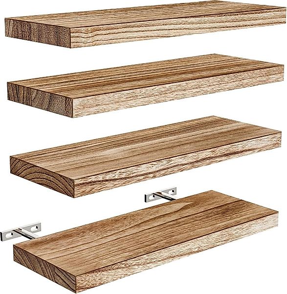 LuxusKollektion Küchenorganizer-Set Wandregal Holz 40 cm günstig online kaufen