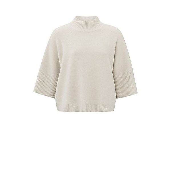 YAYA Stillpullover Weicher Pullover mit Stehkragen und Dreiviertelärmeln günstig online kaufen