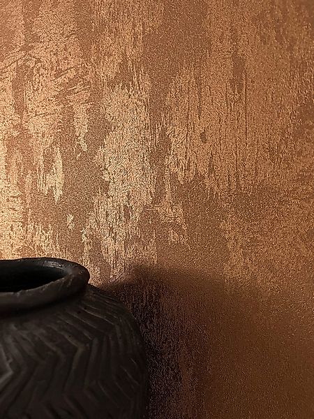 Newroom Vliestapete Kitron Copper Tapete Glanztapete Beton,Zement,Putz-Opti günstig online kaufen