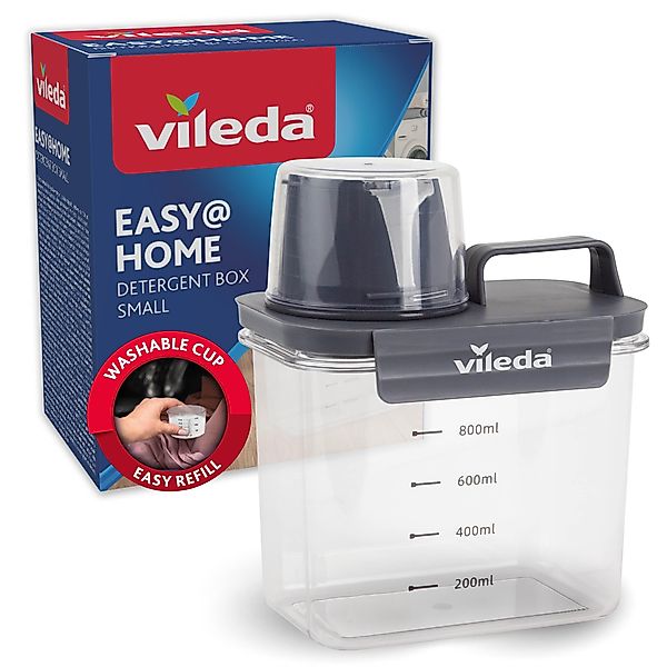 Vileda Aufbewahrungsbox Waschmittelbox 1100ml grau (Komplett-Set, günstig online kaufen