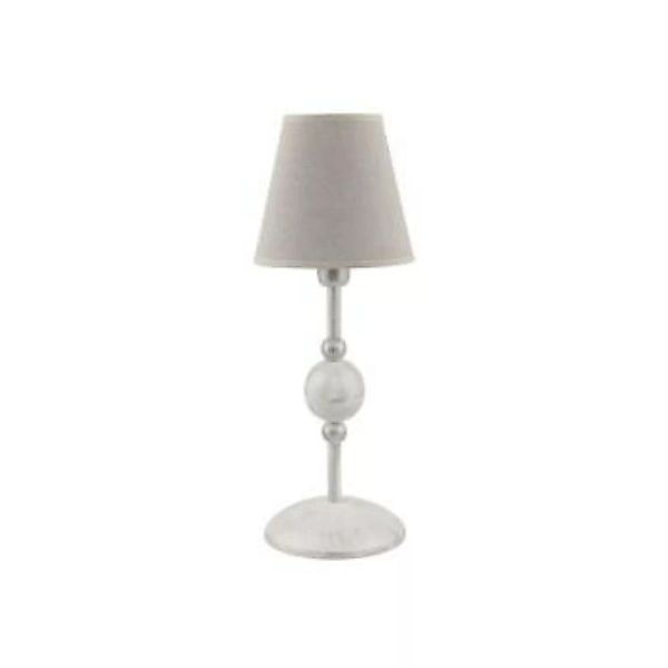 Nachttischlampe ANTEXIA Weiß Grau H:41cm Leuchte günstig online kaufen
