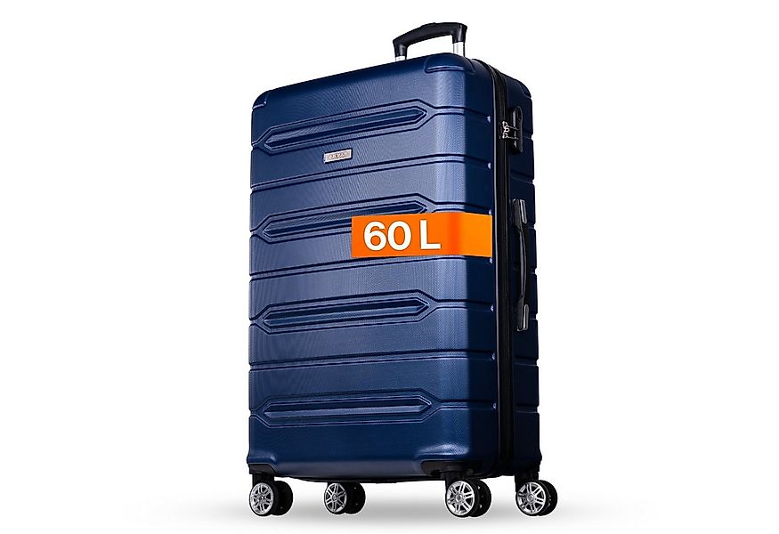 NOWI Hartschalen-Trolley Koffer Hartschalenkoffer mit Zahlenschloss & 8 Rol günstig online kaufen