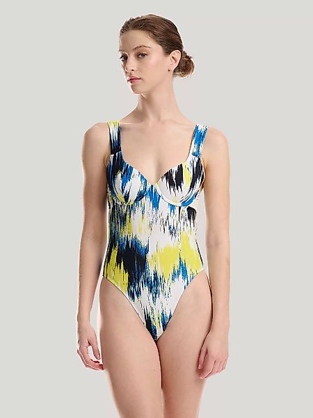 Wolford - Essentials Onepiece Swimsuit, Frau, citron print, Größe: XSD günstig online kaufen