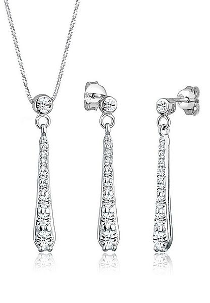 Elli Schmuckset Weiß 925 Sterling Silber, mit Kristallen von Swarovski® günstig online kaufen