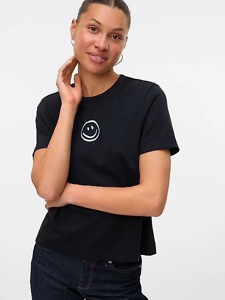 Vero Moda Kurzarmshirt "VMSARA METTE SS TOP BOX JRS GA NOOS" Baumwolle, reg günstig online kaufen
