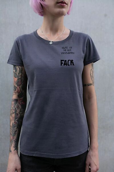 Frauen T-shirt Fack Von Halfbird Washed Darkgrey / Ilp05 günstig online kaufen