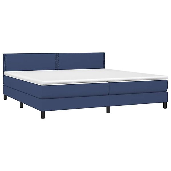 vidaXL Boxspringbett mit Matratze & LED Blau 200x200 cm Stoff 3133107 günstig online kaufen