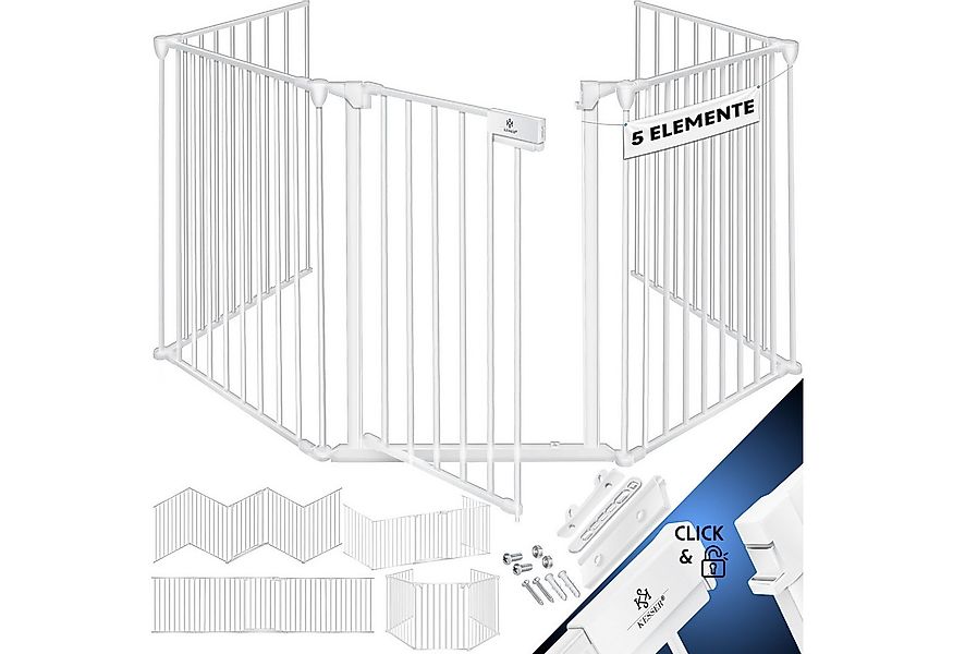 KESSER Ofenschutzgitter, Kaminschutzgitter mit Tür Metall Laufgitter Türsch günstig online kaufen