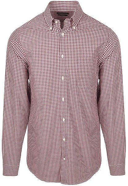 Steppin' Out Poplin Hemd Karos Rot - Größe XXL günstig online kaufen