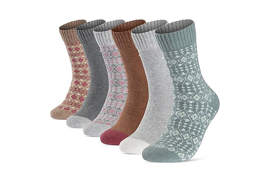 sockenkauf24 Thermosocken 6 oder 12 Paar Damen Wintersocken Damensocken mit günstig online kaufen