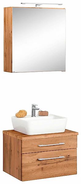 welltime Badmöbel-Set »Davos«, (2 St.), Spiegelschrank Breite 60 cm, mit re günstig online kaufen