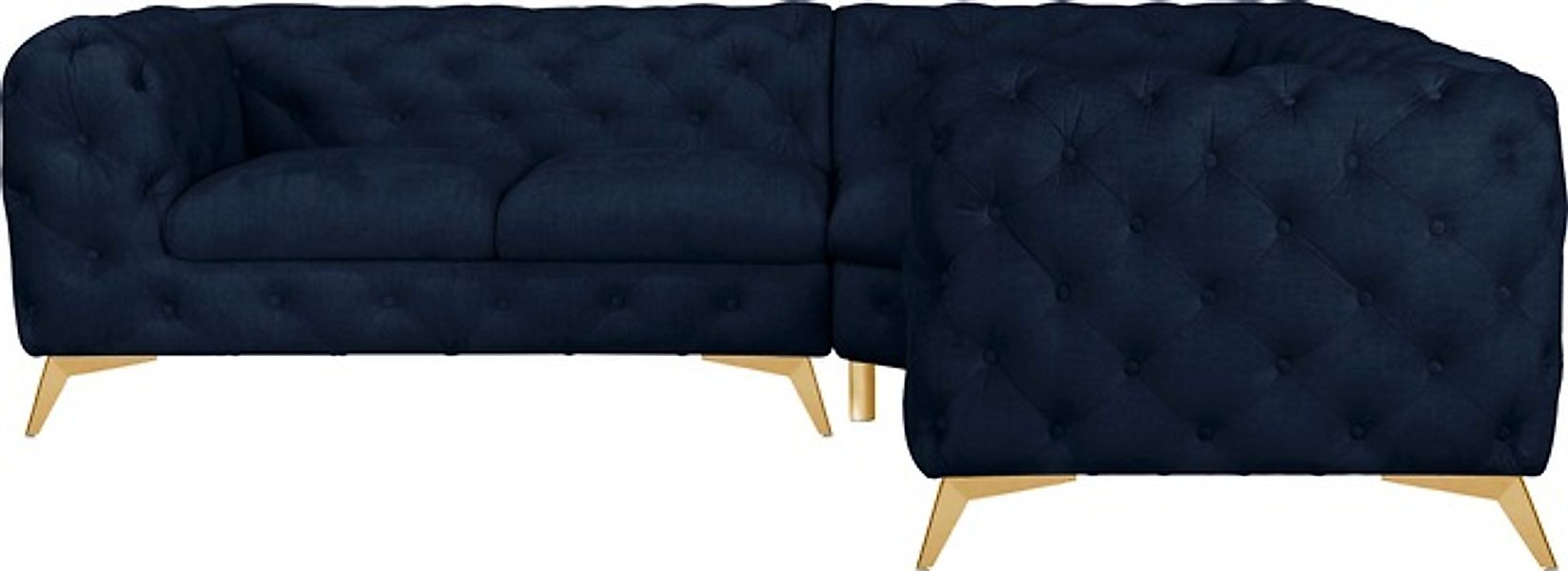 Home affaire Chesterfield-Sofa »Ecksofa GLYNIS L-Form mit Wellenunterfederu günstig online kaufen