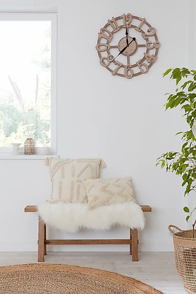 Myflair Möbel & Accessoires Wanduhr "- Natur -", XXL, rund, Ø 60 cm, dekora günstig online kaufen