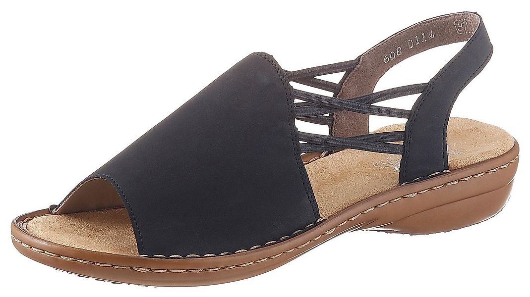 Rieker Sandale, Sommerschuh, Sandalette, Keilabsatz, mit Gummizugbändern günstig online kaufen