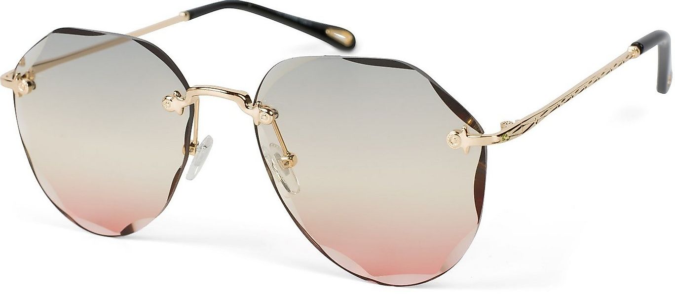 styleBREAKER Sonnenbrille Rahmenlose Piloten Sonnenbrille mit Diamant Schli günstig online kaufen