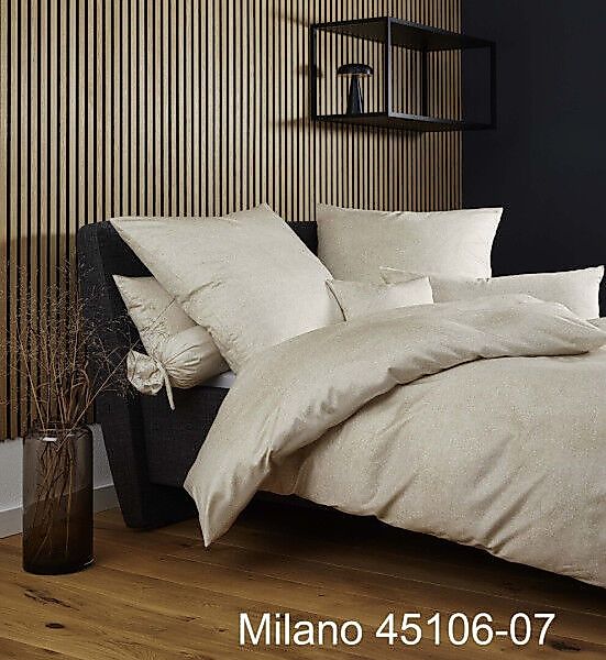 Janine Janine Mako-Satin Bettwäsche MILANO 45106 beige Größe:  135x200 cm + günstig online kaufen
