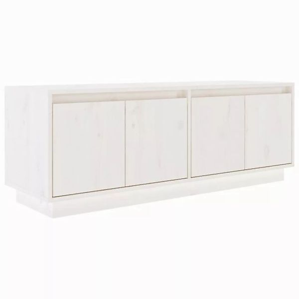 vidaXL TV-Schrank TV-Schrank Weiß 110x34x40 cm Massivholz Kiefer (1-St) günstig online kaufen