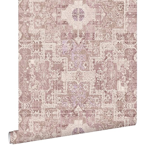ESTAhome Tapete Orientalisches Kelim Patchwork Helllila 50 X 900 Cm 131363 günstig online kaufen