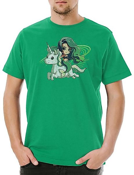Urban Backwoods Print-Shirt Mermaid & Unicorn Herren T-Shirt Einhorn Regenb günstig online kaufen