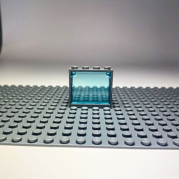 LEGO® Spielbausteine LEGO® Fenster 1x4x3 Transparent Blau + grauer Rahmen - günstig online kaufen