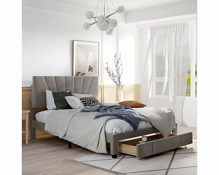 Fangqi Hausbett Polsterbett 140 x 200 cm mit Schubladen auf Rollen (Bett mi günstig online kaufen