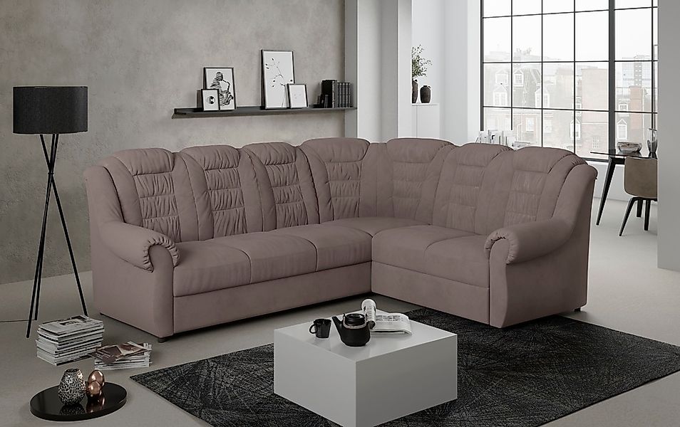 Home affaire Ecksofa »Boston L-Form«, mit hoher Rückenlehne, wahlweise mit günstig online kaufen